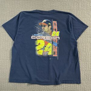Vintage Y2K Jeff Gordon T Shirt Men 2XL Navy‎ Blue Nascar Racing Boxy Fit